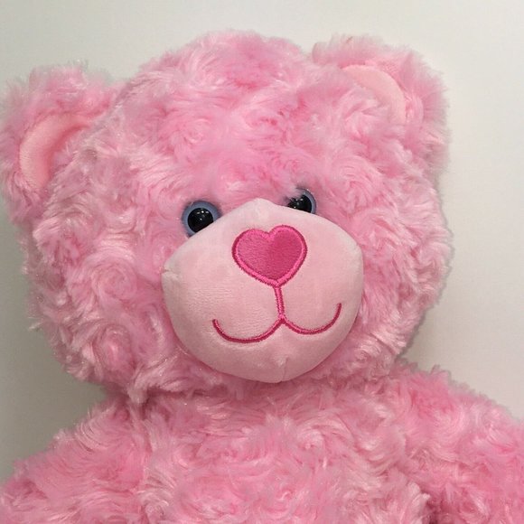 Build A Bear Workshop Plush Teddy Bear Pink Heart Nose Stuffed Animal 17" BAB - Picture 11 of 12